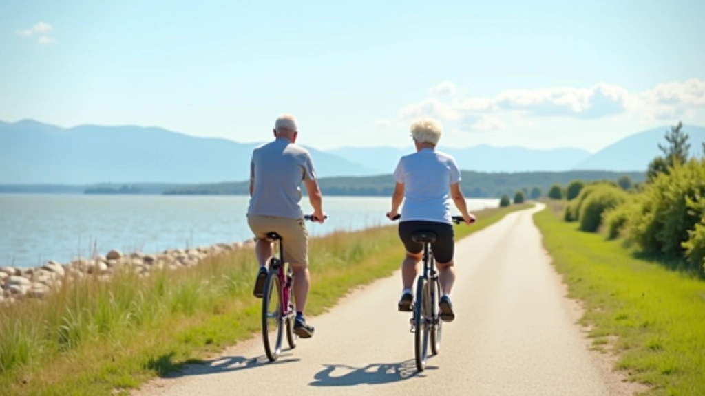Pensionārs brauciens uz Rīgas-Jūrmalas jūrmalas veloceliņa